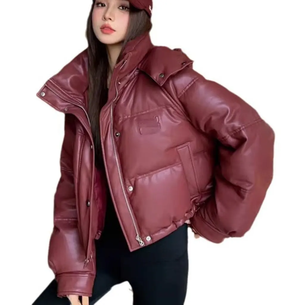 Women's Short Cotton Coat European American Style Stand Collar down Cotton Jacket PU Leather Thickened Winter Outerwear Small
Women's Short Cotton Coat European American Style Stand Collar down Cotton Jacket PU Leather Thickened Winter Outerwear Small