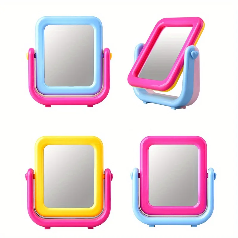 Зеркало для макияжа с контрастными цветами и двойной поверхностью, 360° ° Поворотное прозрачное косметическое зеркало, настольное зеркало для спальни
Зеркало для макияжа с контрастными цветами и двойной поверхностью, 360° ° Поворотное прозрачное косметическое зеркало, настольное зеркало для спальни