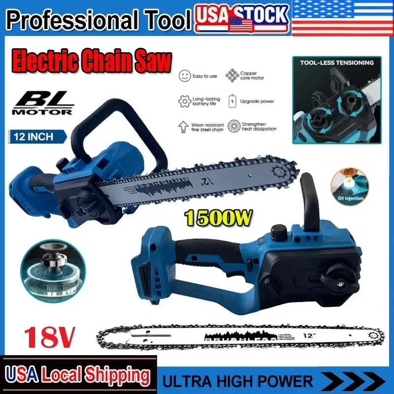 Подходит для аккумуляторной бесщеточной электрической бензопилы Makita, 12 дюймов, 1200 Вт, с автоматическим маслом, аккумуляторный садовый резак для работы по дереву, электроинструмент для 18 В
Подходит для аккумуляторной бесщеточной электрической бензопилы Makita, 12 дюймов, 1200 Вт, с автоматическим маслом, аккумуляторный садовый резак для работы по дереву, электроинструмент для 18 В