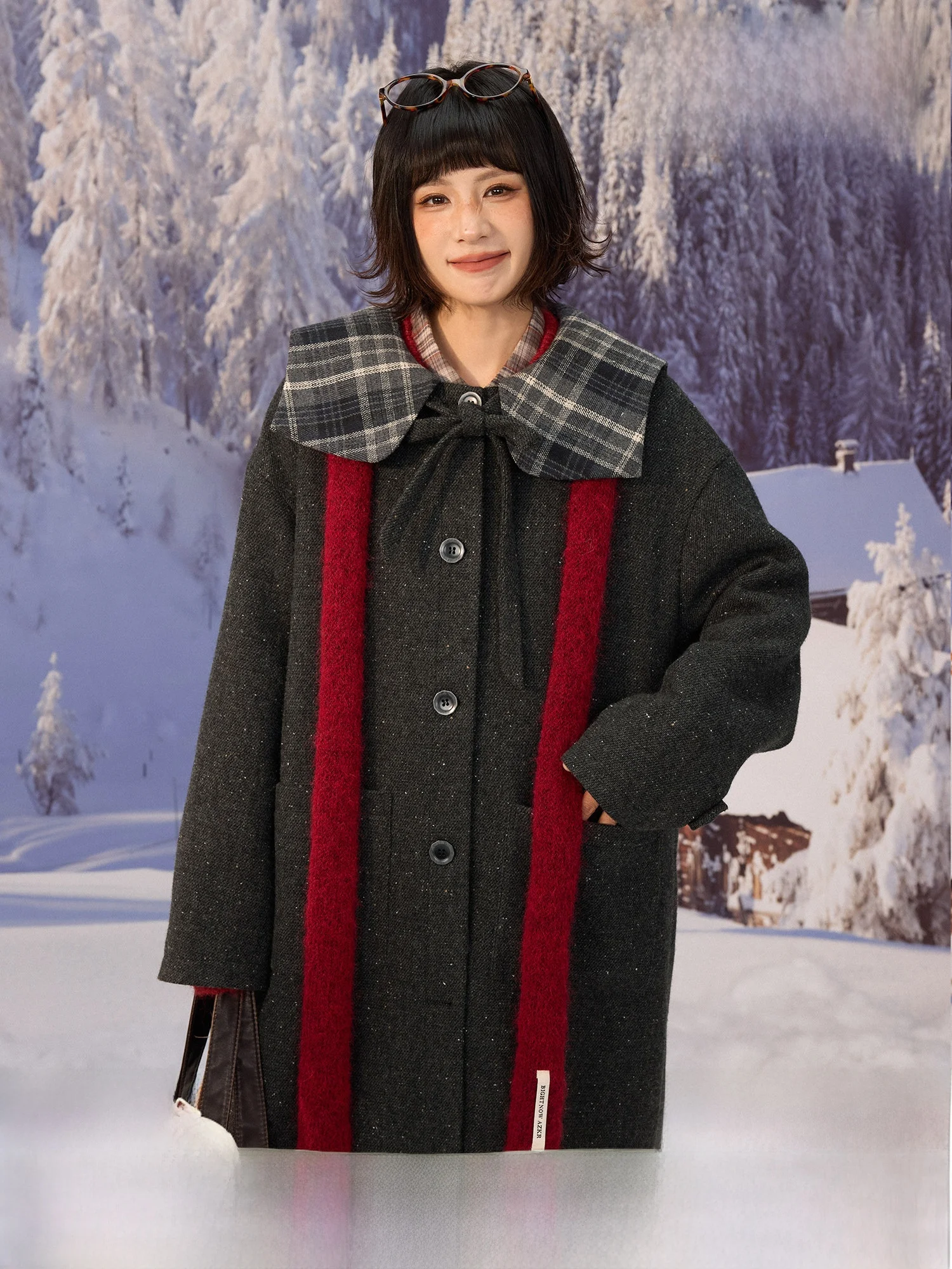 Warm Woolen Wool Blend Coat Vintage Artistic Long Medium Length New Year Red Dot Camere Women's Faion Outerwear Coat
Warm Woolen Wool Blend Coat Vintage Artistic Long Medium Length New Year Red Dot Camere Women's Faion Outerwear Coat