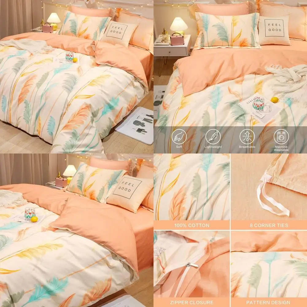 Beige Cotton Twin Duvet Cover Set with 1 Cover and 2 Pillow Shams
Beige Cotton Twin Duvet Cover Set with 1 Cover and 2 Pillow Shams