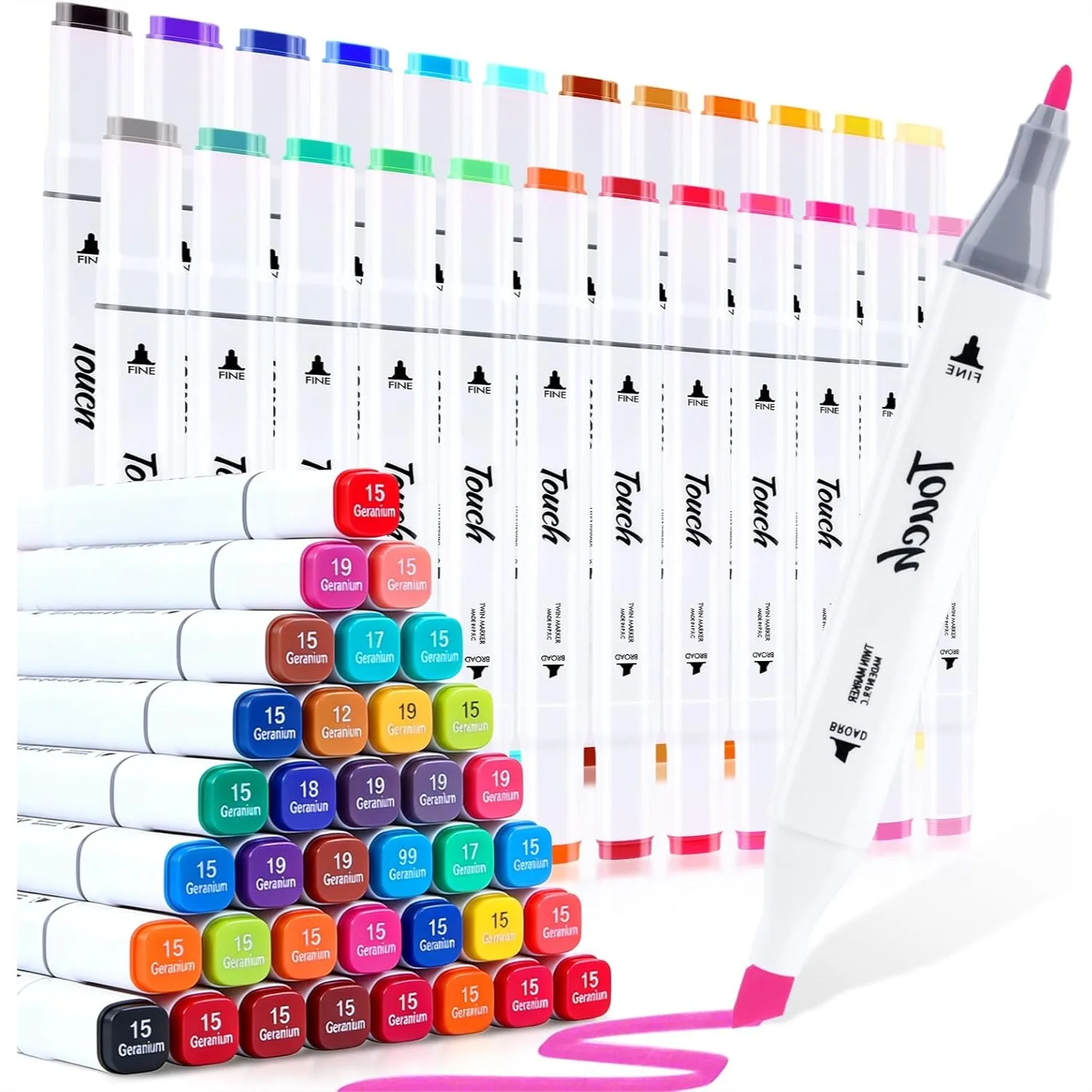 24 Colors Alcohol Markers Set, Dual Tip Brush Art Coloring Pens for Adult Drawing, Permanent Sketch Supplies for Illustration
24 Colors Alcohol Markers Set, Dual Tip Brush Art Coloring Pens for Adult Drawing, Permanent Sketch Supplies for Illustration