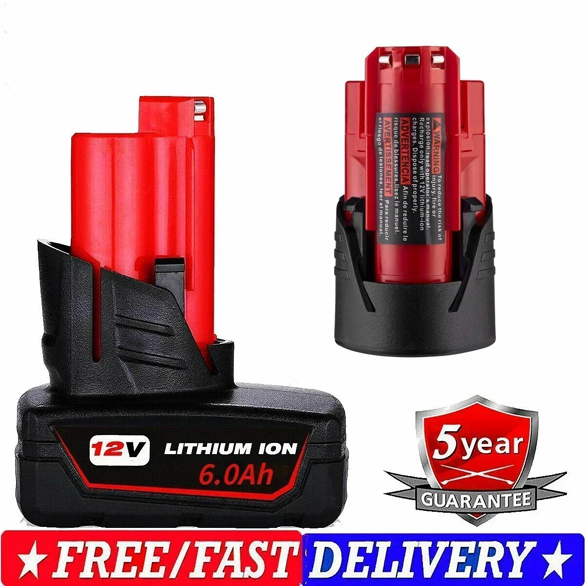 Aleaivy 12V 3.0Ah/6.0Ah Rechargeable Battery For Milwaukee M12 XC Cordless Tools 48-11-2402 48-11-2411 48-11-2401 MIL-12A-LI
Aleaivy 12V 3.0Ah/6.0Ah Rechargeable Battery For Milwaukee M12 XC Cordless Tools 48-11-2402 48-11-2411 48-11-2401 MIL-12A-LI