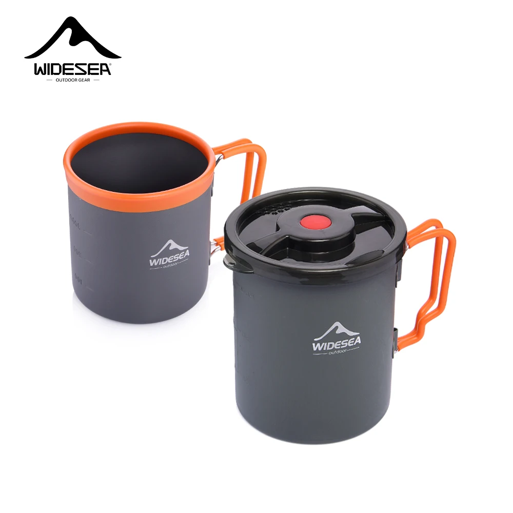 Widesea Camping Coffee Pot with French Press with Aluminum Cup Outdoor Cup Mug Cookware for Hiking Trekking Tourist Coffee Drink
Widesea Camping Coffee Pot with French Press with Aluminum Cup Outdoor Cup Mug Cookware for Hiking Trekking Tourist Coffee Drink