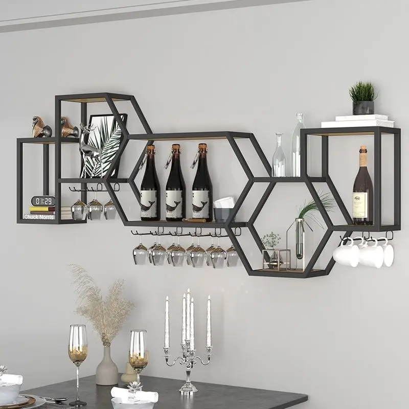 Wine rack shelf wall hanging restaurant wall creative red wine cabinet display stand household Nordic wrought iron red wine
Wine rack shelf wall hanging restaurant wall creative red wine cabinet display stand household Nordic wrought iron red wine