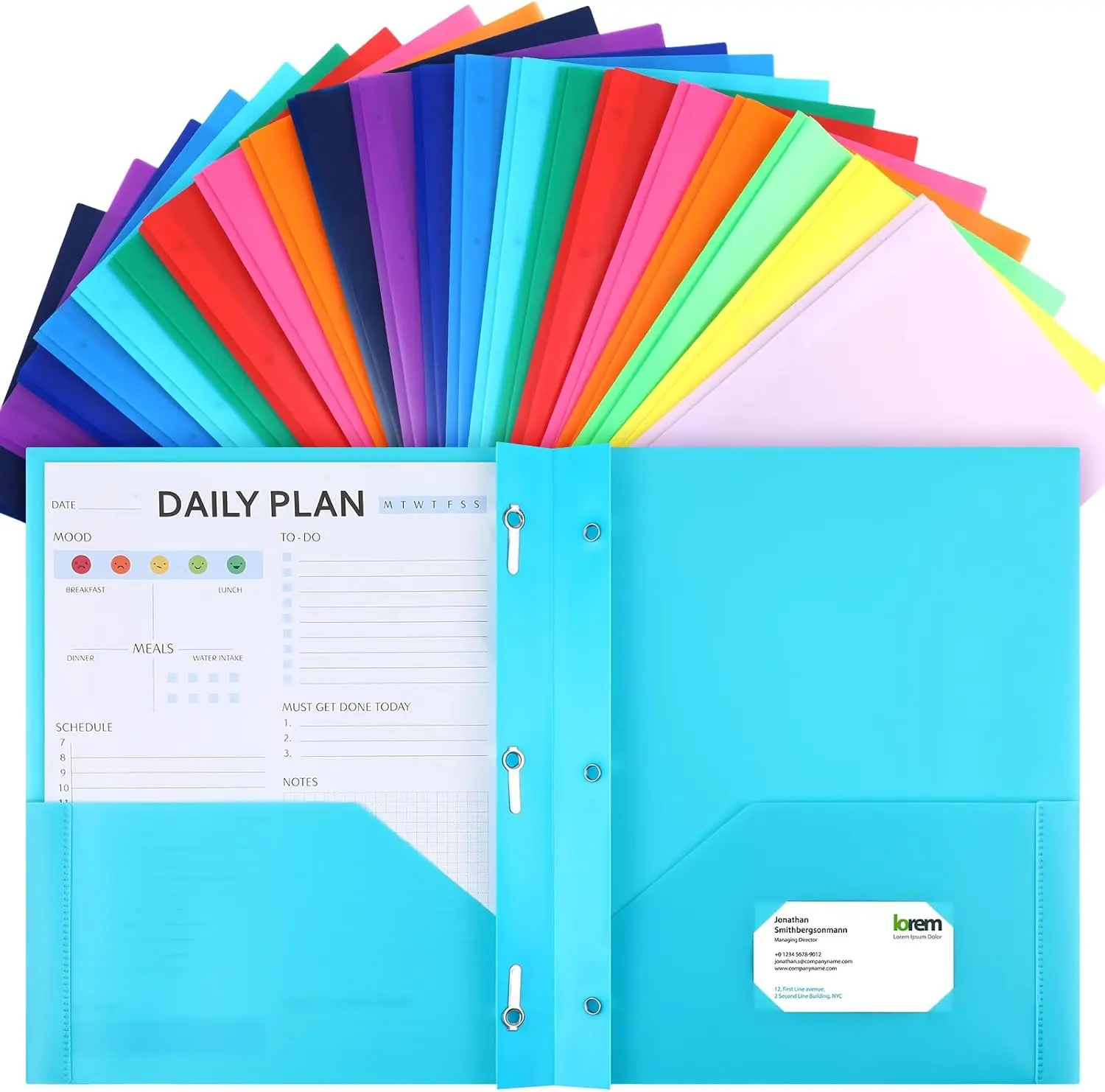 10pcs Heavy Duty Plastic Folder, Pocket Folder with brads, Letter Size Poly File, Plastic Folders with 3 Prongs Fasteners
10pcs Heavy Duty Plastic Folder, Pocket Folder with brads, Letter Size Poly File, Plastic Folders with 3 Prongs Fasteners