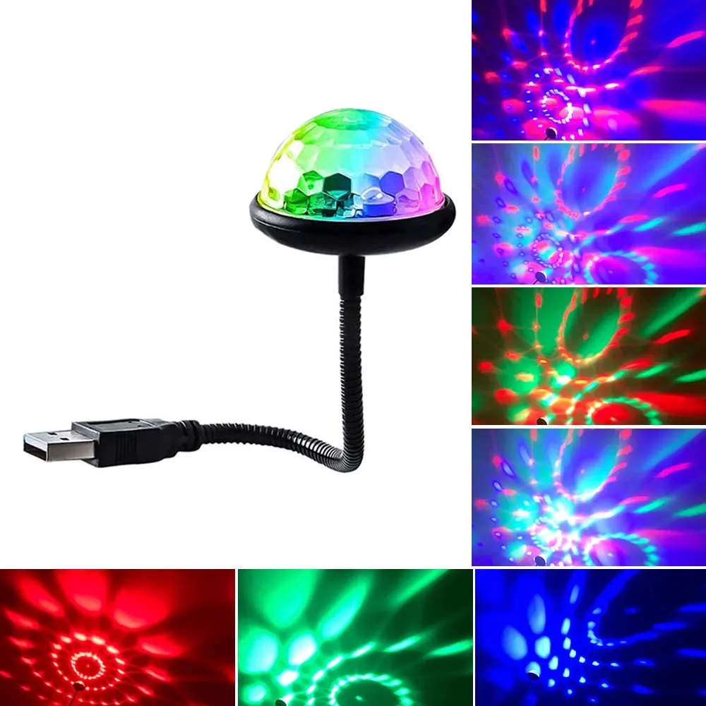 Lighting Sound Party Auto USB Mini Disco Ball Lights RGB Multi Color Car Atmosphere Room Decorations Lamp Magic Strobe Light
Lighting Sound Party Auto USB Mini Disco Ball Lights RGB Multi Color Car Atmosphere Room Decorations Lamp Magic Strobe Light