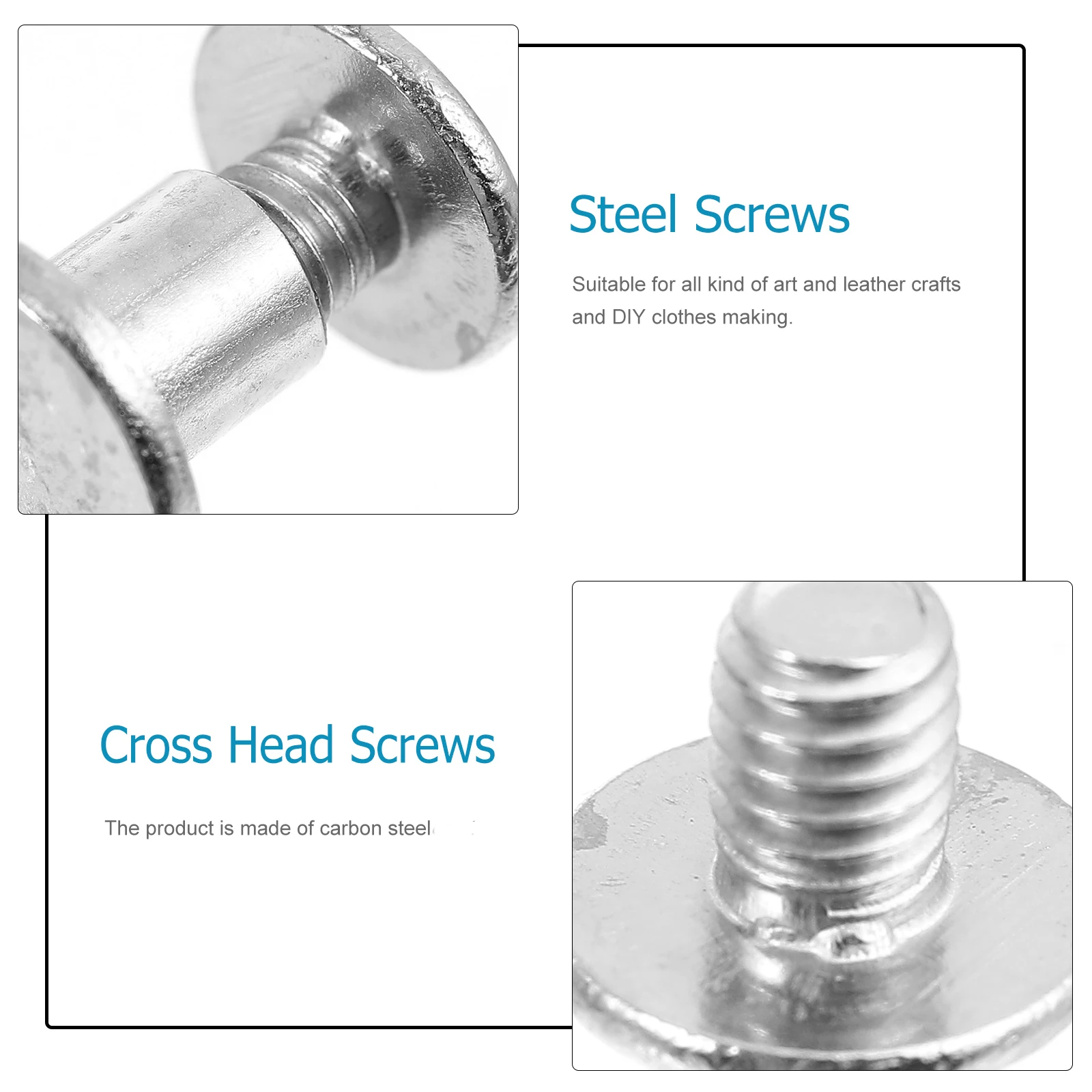 50 Sets Child Rivets Carbon Steel Screws Assorted Kit Round Cross Round Screws Head DIY Rust Resistant
50 Sets Child Rivets Carbon Steel Screws Assorted Kit Round Cross Round Screws Head DIY Rust Resistant