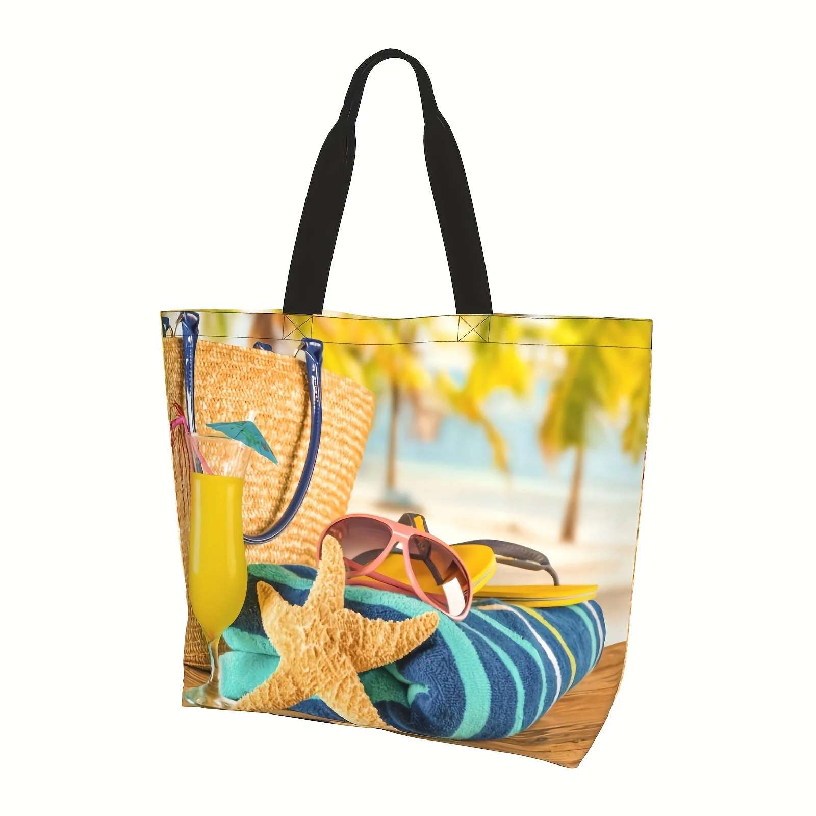 Starfish Beach Tote Bag, Printed Women Shoulder Bag, Women Work Beach Travel Reusable Shopping Bag
Starfish Beach Tote Bag, Printed Women Shoulder Bag, Women Work Beach Travel Reusable Shopping Bag