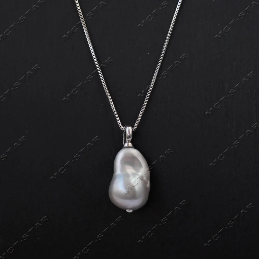 MCT·STAR 14x23mm Gray Baroque Drop Reborn Keshi Pearl Pendant Chain (Z14385)
MCT·STAR 14x23mm Gray Baroque Drop Reborn Keshi Pearl Pendant Chain (Z14385)
