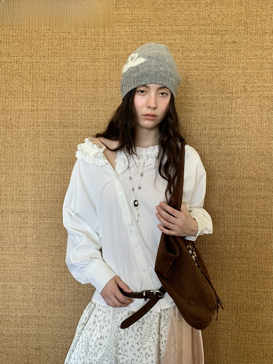 Asymmetric oulder Lace irt Notjusthim Flower Rt Commute Sle Loose Fit Long Sve round Ne Anti-Wrinkle Women's irt
Asymmetric oulder Lace irt Notjusthim Flower Rt Commute Sle Loose Fit Long Sve round Ne Anti-Wrinkle Women's irt