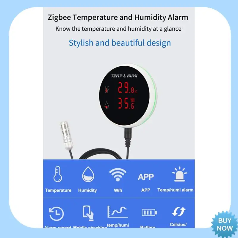 A47Z Tuya Zigbee датчик температуры и влажности сигнализация со светодиодным экраном для ферментации рассады разведение животных вилка стандарта США
A47Z Tuya Zigbee датчик температуры и влажности сигнализация со светодиодным экраном для ферментации рассады разведение животных вилка стандарта США