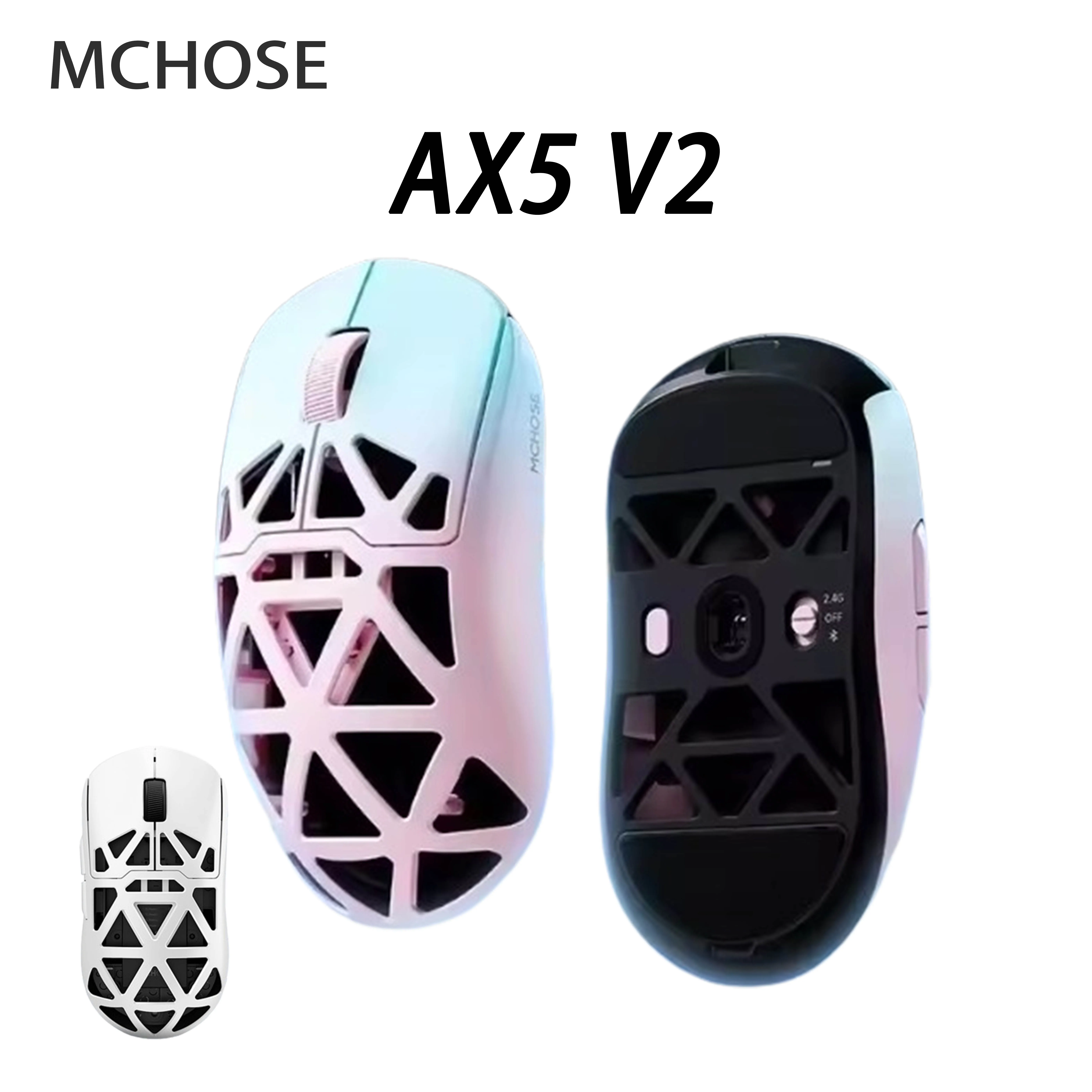 MCHOSE AX5V2 Трехрежимная беспроводная мышь Bluetooth из магниевого сплава PAW3950 8K для игр и киберспорта 50 г Легкая офисная мышь в подарок
MCHOSE AX5V2 Трехрежимная беспроводная мышь Bluetooth из магниевого сплава PAW3950 8K для игр и киберспорта 50 г Легкая офисная мышь в подарок