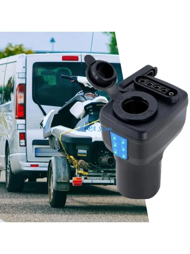 U13C Water Resistant 12V Trailer Wiring Tester Converts 7 Way To 4/5 Way Connector With Circuit Cover For Vehicles
U13C Water Resistant 12V Trailer Wiring Tester Converts 7 Way To 4/5 Way Connector With Circuit Cover For Vehicles