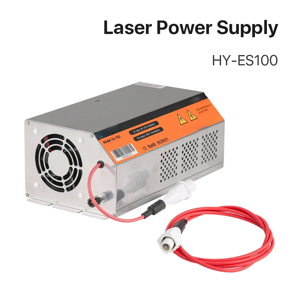 Источник питания CO2-лазера HY-Es100 Es Series 100-120 Вт для станка для лазерной гравировки и резки CO2
Источник питания CO2-лазера HY-Es100 Es Series 100-120 Вт для станка для лазерной гравировки и резки CO2