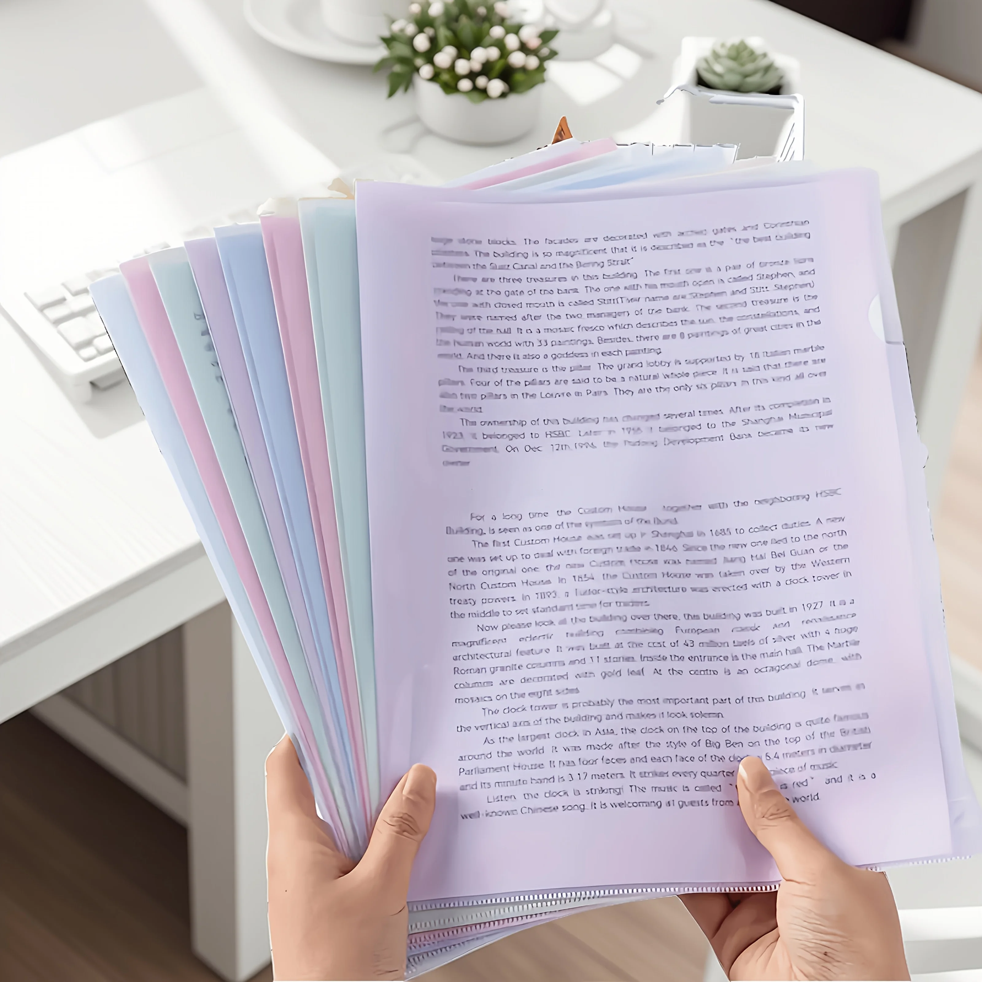 8.45-gallon Clear Folder, Single-sheet Folder, Single-sheet Document, Single-sheet A4 Folder, Exam Paper Folder, Assorted Colors
8.45-gallon Clear Folder, Single-sheet Folder, Single-sheet Document, Single-sheet A4 Folder, Exam Paper Folder, Assorted Colors
