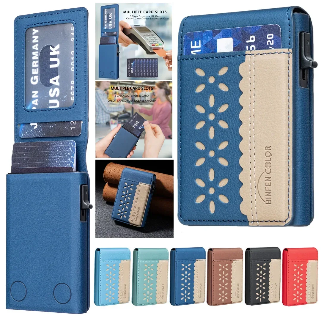 Противоугонный RFID-блокирующий всплывающий кошелек для карт, держатель для карт для мужчин и женщин, унисекс, из искусственной кожи, магнитный держатель для карт, сумка-кошелек 
Противоугонный RFID-блокирующий всплывающий кошелек для карт, держатель для карт для мужчин и женщин, унисекс, из искусственной кожи, магнитный держатель для карт, сумка-кошелек