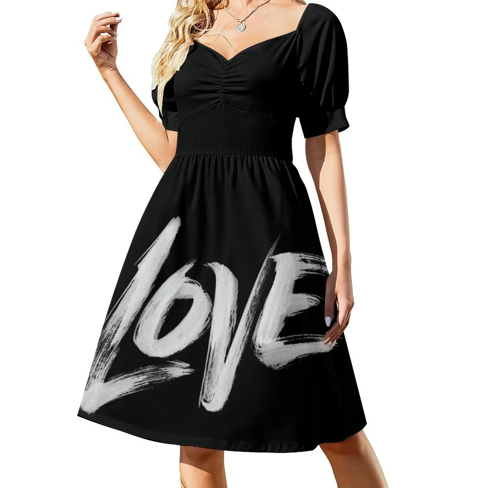 Zen Brush Love Word - Lettering - White Calligraphy Short-Sleeved Dress summer woman dress 2025 beach outfits for women
Zen Brush Love Word - Lettering - White Calligraphy Short-Sleeved Dress summer woman dress 2025 beach outfits for women