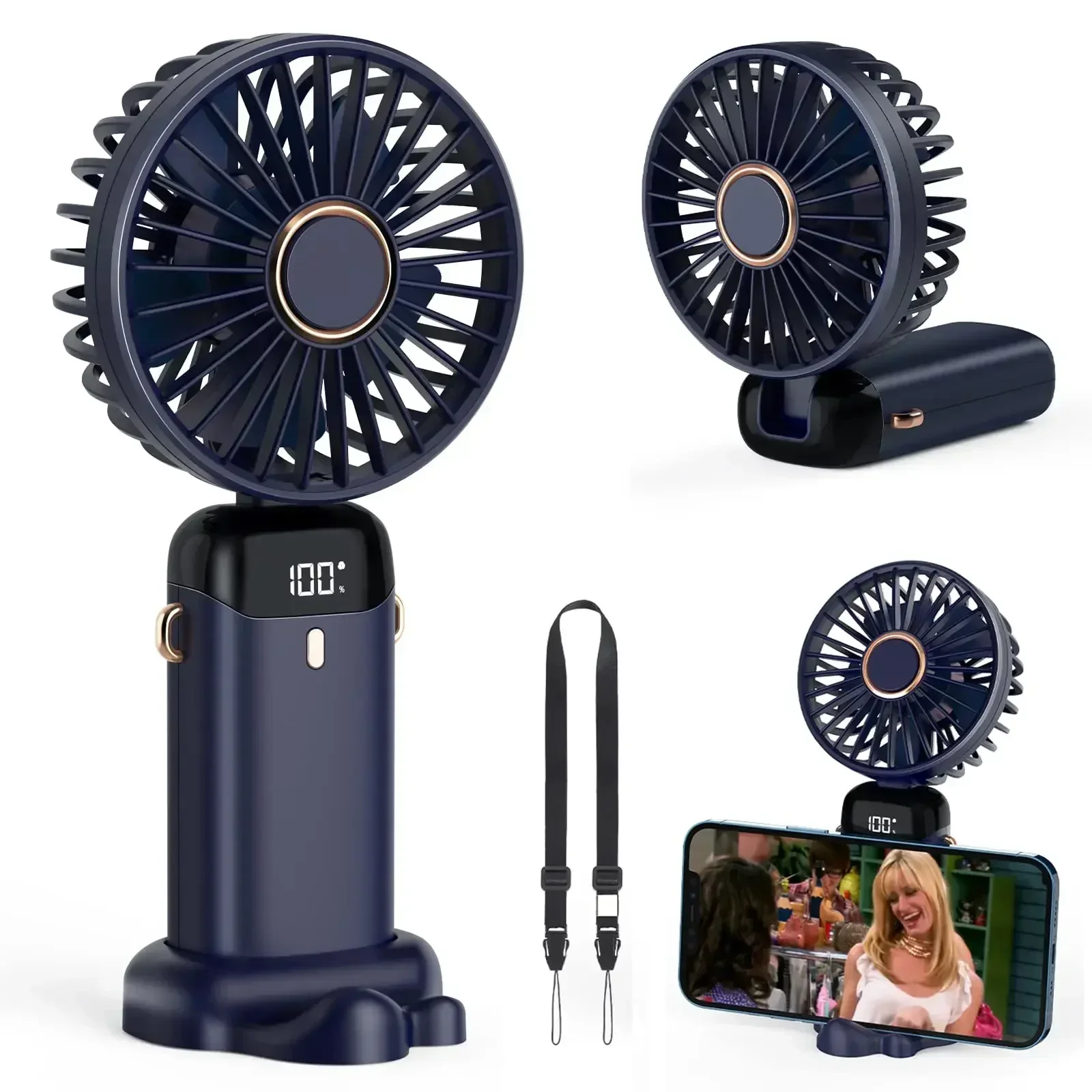 5000mAh Handheld Mini Fan Wireless USB Rechargeable Portable Digital Display Phone Holder Fan 5 Speed Foldable Neck Hanging Fans
5000mAh Handheld Mini Fan Wireless USB Rechargeable Portable Digital Display Phone Holder Fan 5 Speed Foldable Neck Hanging Fans