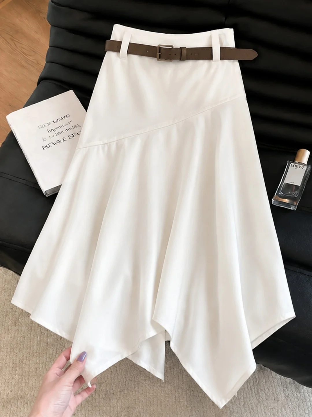 Korean Style High Waist Asymmetric Commute Skirt Versatile Mid-Length Midi Skirt Elegant Design Spring Summer Fashion
Korean Style High Waist Asymmetric Commute Skirt Versatile Mid-Length Midi Skirt Elegant Design Spring Summer Fashion