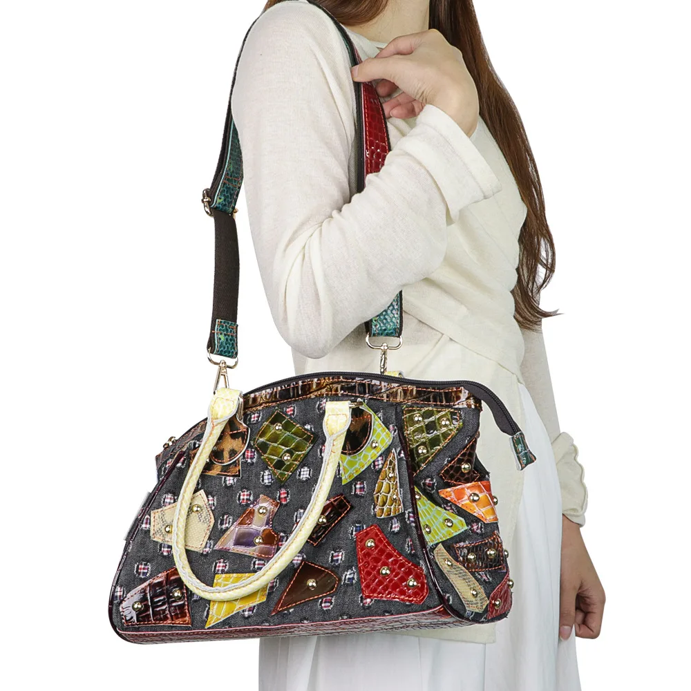 Women's Vintage Large Capacity Leather Tote Bag Colorful Cowhide Patchwork Handbag Daily Travel Shoulder Bag
Women's Vintage Large Capacity Leather Tote Bag Colorful Cowhide Patchwork Handbag Daily Travel Shoulder Bag