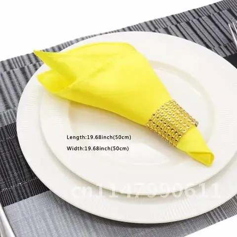 10 pcs 50cm Square Satin Napkins Solid Handkerchief for Wedding Party Hotel Restaurant Table Decors
10 pcs 50cm Square Satin Napkins Solid Handkerchief for Wedding Party Hotel Restaurant Table Decors