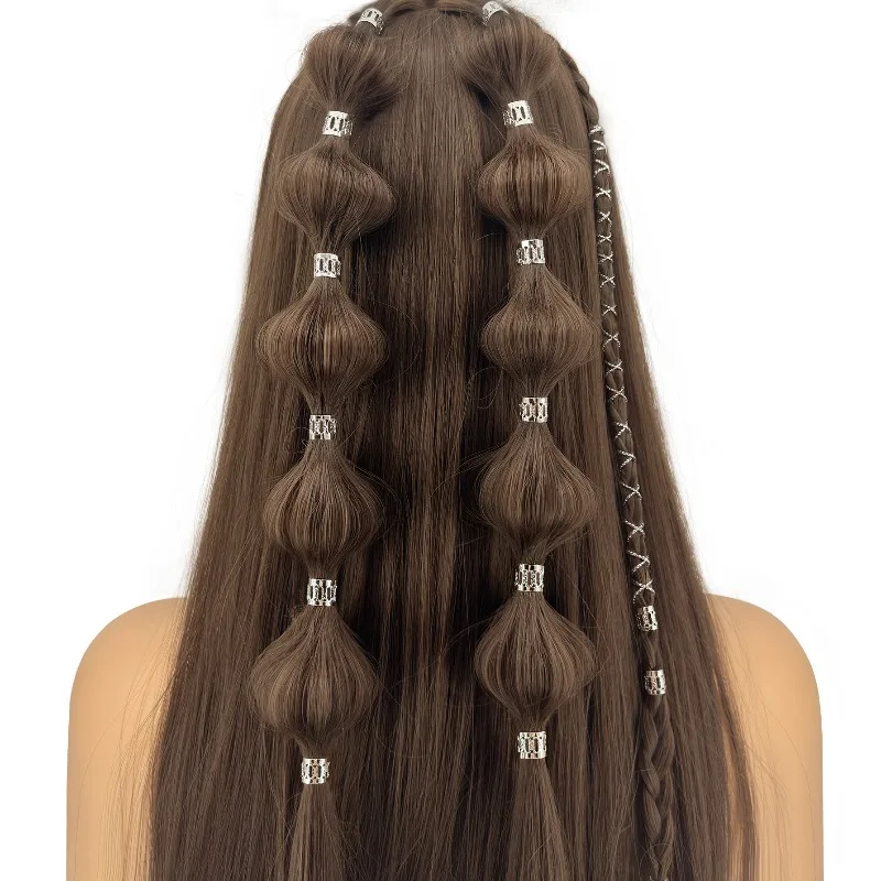 41 Pieces Silver Dreadlock Loops with Rope Adjustable Dread Hair Rings Accessories Kit No Slipping Style Tool for Women Men
41 Pieces Silver Dreadlock Loops with Rope Adjustable Dread Hair Rings Accessories Kit No Slipping Style Tool for Women Men