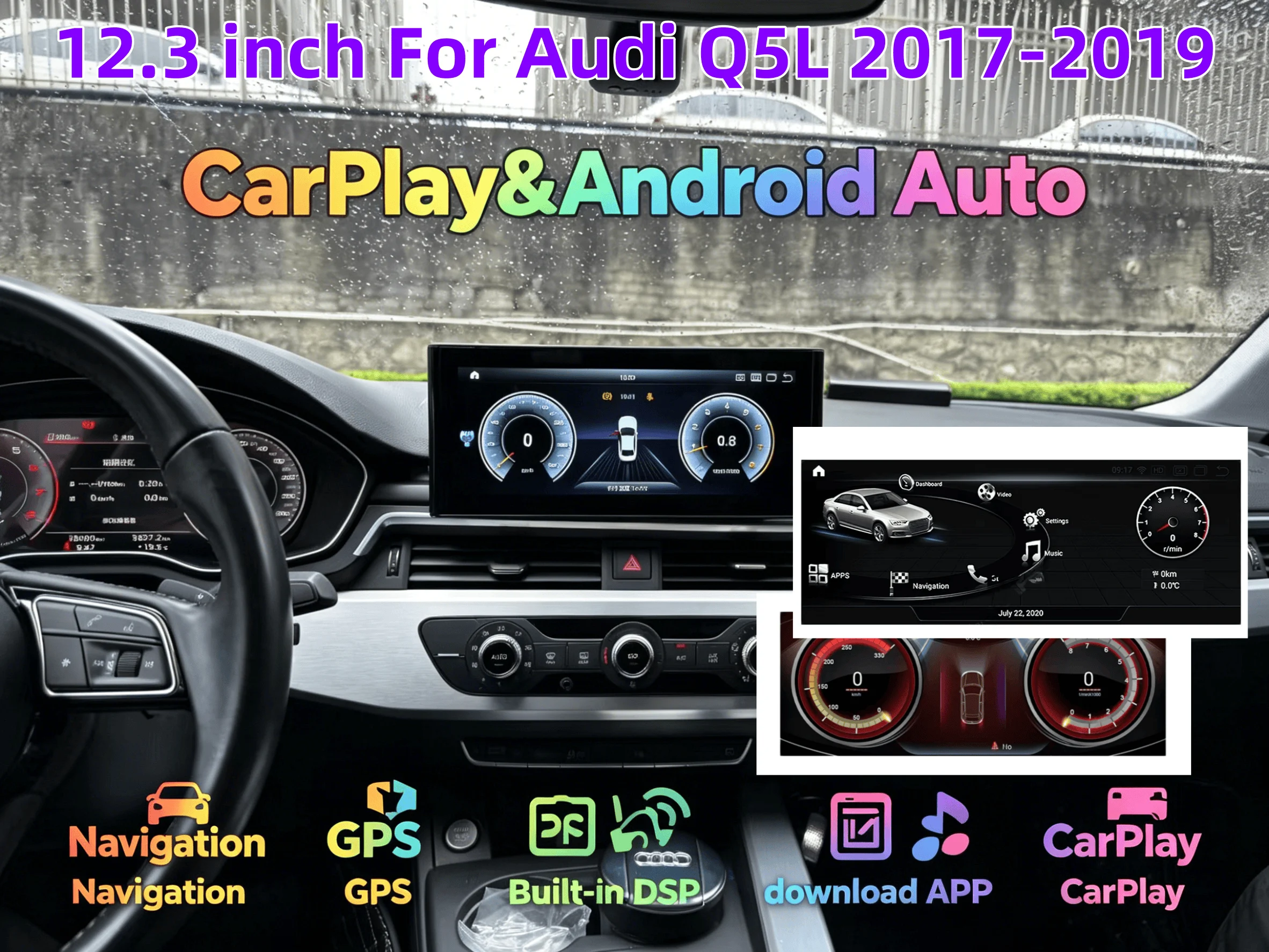 12.3'' Android 14 For Audi Q5L 2017-2019 Carplay Car Radio Multimedia Player GPS Stereo Head Unit Touch Screen 4G Stereo DSP
12.3'' Android 14 For Audi Q5L 2017-2019 Carplay Car Radio Multimedia Player GPS Stereo Head Unit Touch Screen 4G Stereo DSP