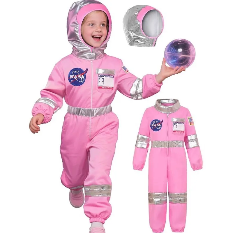 Pink Astronaut Cosplay Costume Space Explorer Jumpsuit with Hat Gloves Suit for Girls Boys Space-Themed Party Carnival Role-Play
Pink Astronaut Cosplay Costume Space Explorer Jumpsuit with Hat Gloves Suit for Girls Boys Space-Themed Party Carnival Role-Play