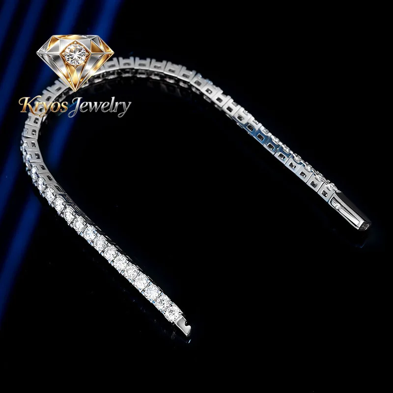 Kryos Jewelry Luxury Solid Platinum PT950 Women's Spring Buckle Design 3mm 4mm Moissanite Bracelet Tennis Bracelet
Kryos Jewelry Luxury Solid Platinum PT950 Women's Spring Buckle Design 3mm 4mm Moissanite Bracelet Tennis Bracelet