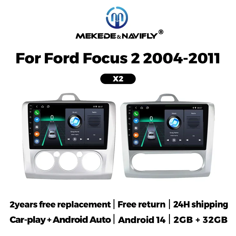 Android 14 Car Radio for Ford Focus 2 3 Mk2 Mk3 2004 2005 - 2011 Carplay Multimedia Player Navigation GPS 2Din Stereo Autoradio
Android 14 Car Radio for Ford Focus 2 3 Mk2 Mk3 2004 2005 - 2011 Carplay Multimedia Player Navigation GPS 2Din Stereo Autoradio