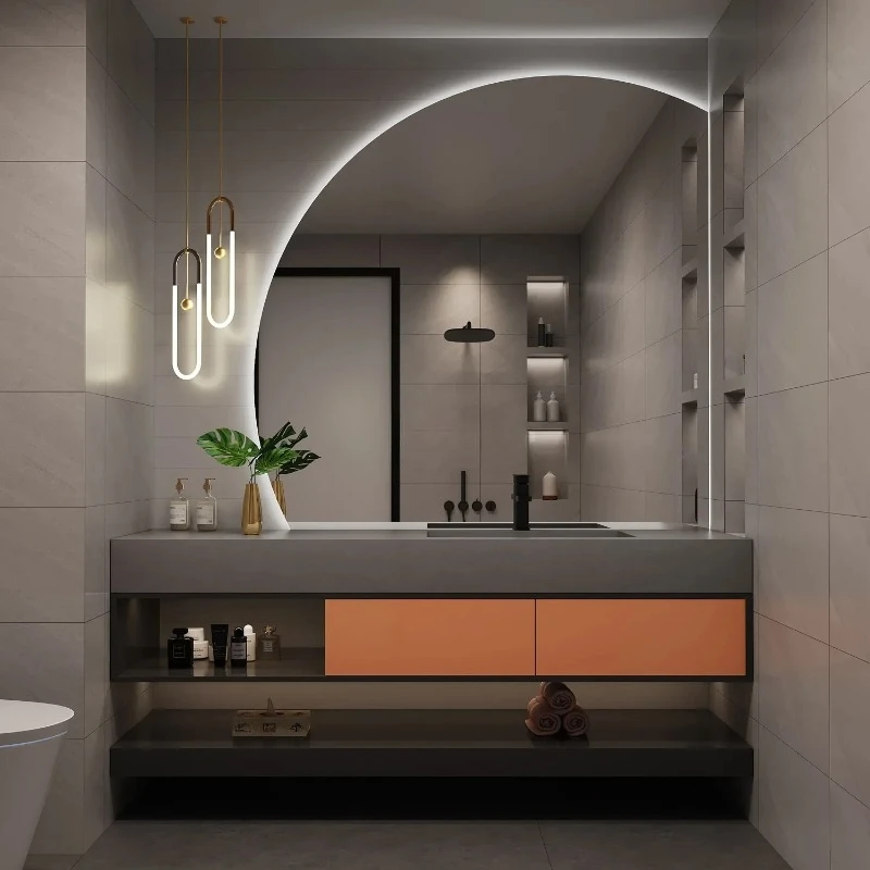 Modern Simple and Light Luxury Stone Plate Bathroom Cabinet Seamless Ceramic Integrated Washbasin Combination
Modern Simple and Light Luxury Stone Plate Bathroom Cabinet Seamless Ceramic Integrated Washbasin Combination