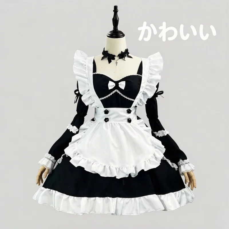 Black Lolita Maid Dress S-5XL Plus Size Kawaii Cosplay Costume Cute Frill Apron Uniform Vintage Party Gown Anime Stage Wear
Black Lolita Maid Dress S-5XL Plus Size Kawaii Cosplay Costume Cute Frill Apron Uniform Vintage Party Gown Anime Stage Wear