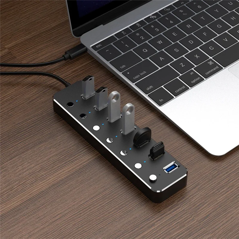 Адаптер питания USB 3.0, 7-портовый разветвитель из алюминиевого сплава, USB-переключатель, кабель-концентратор 1,2 м, комплект USB-концентратора 3,0, вилка стандарта США A
Адаптер питания USB 3.0, 7-портовый разветвитель из алюминиевого сплава, USB-переключатель, кабель-концентратор 1,2 м, комплект USB-концентратора 3,0, вилка стандарта США A