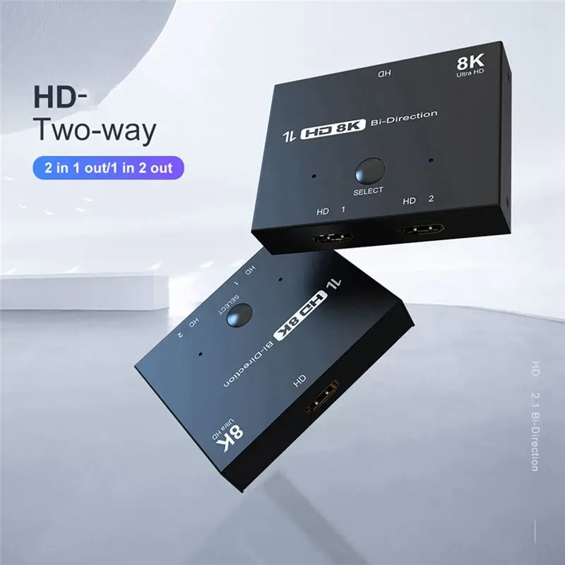 AABFK 8K 2 в 1 выход 1 в 2 выхода HD-конвертер Компьютерный проекционный адаптер для телевизора для подключения нескольких устройств с переключением
AABFK 8K 2 в 1 выход 1 в 2 выхода HD-конвертер Компьютерный проекционный адаптер для телевизора для подключения нескольких устройств с переключением