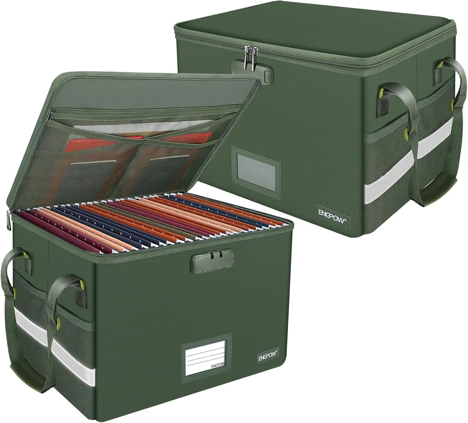 File Box with Lock, Collapsible Fireproof Document Organizer with Handle for Home Office, Hanging Letter/Legal Folders, Green, 2
File Box with Lock, Collapsible Fireproof Document Organizer with Handle for Home Office, Hanging Letter/Legal Folders, Green, 2