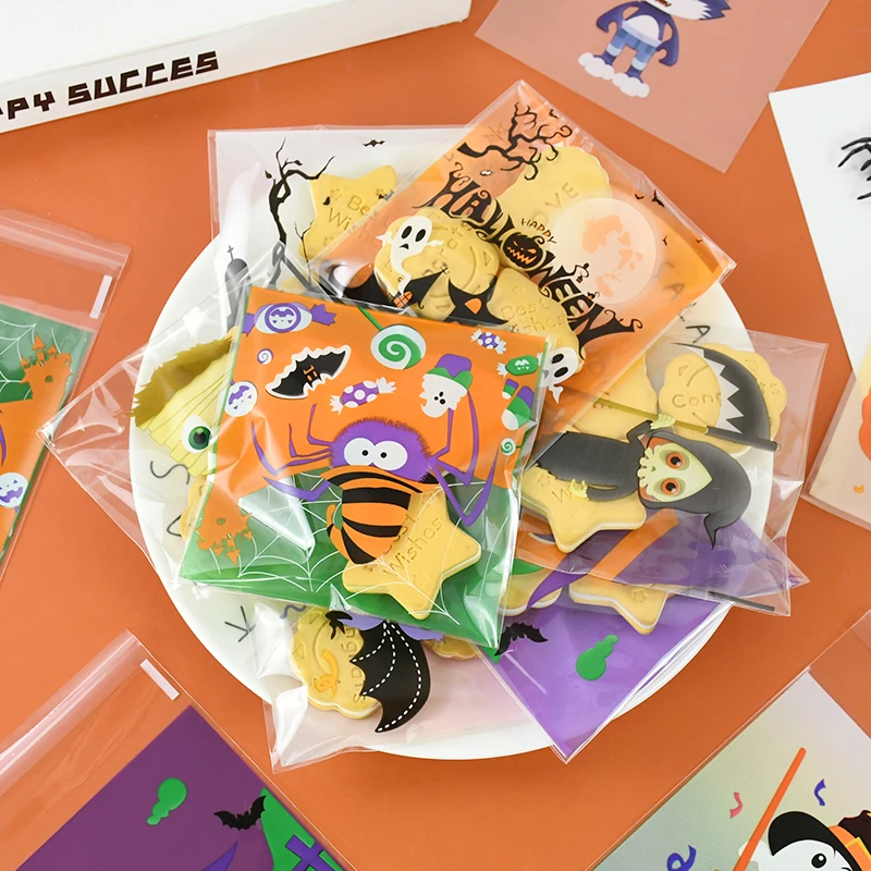 100pcs Halloween Series Printed Cookie Packaging Pumpkin Candy Baking Plastic Self-Adhesive Bags Halloween Party Decor Supplies
100pcs Halloween Series Printed Cookie Packaging Pumpkin Candy Baking Plastic Self-Adhesive Bags Halloween Party Decor Supplies