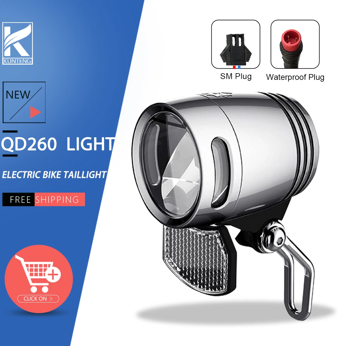 Bicycle Light QD260 Electric Bicycle Headlight 36V48V aluminum alloy material Cycling Accessories for Electric Scooter
Bicycle Light QD260 Electric Bicycle Headlight 36V48V aluminum alloy material Cycling Accessories for Electric Scooter