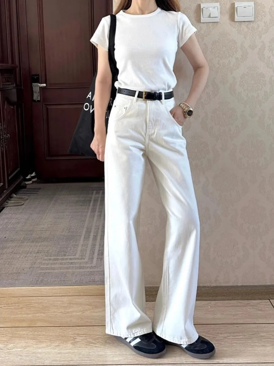 High Waist Wide Leg Jeans Women's Summer Thin Loose Straight Cut Trousers Korean Style Cotton Polyester Spandex Blend Wear Re...
High Waist Wide Leg Jeans Women's Summer Thin Loose Straight Cut Trousers Korean Style Cotton Polyester Spandex Blend Wear Re...