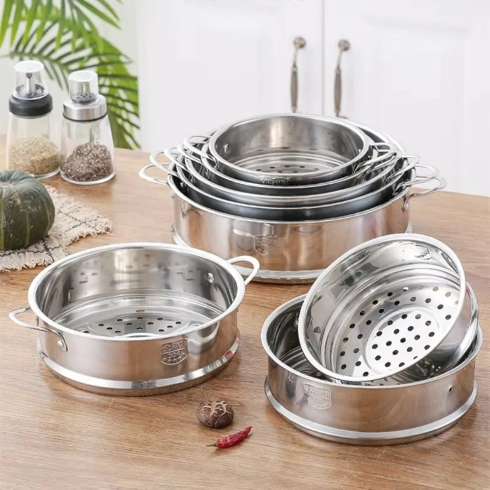 304 Stainless Steel Steamer Basket Thickened 16-32cm Food Steam Rack Thicken Strainer Safe Material Pot Steaming Grid
304 Stainless Steel Steamer Basket Thickened 16-32cm Food Steam Rack Thicken Strainer Safe Material Pot Steaming Grid