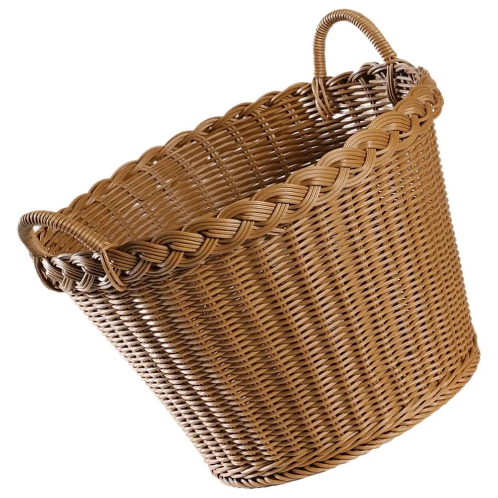 Simulated Rattan Basket Dirty Laundry Hamper Basket Clothes Hamper Baskets Laundry Baskets Storage Brown Home Use
Simulated Rattan Basket Dirty Laundry Hamper Basket Clothes Hamper Baskets Laundry Baskets Storage Brown Home Use
