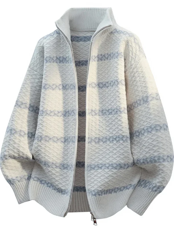 Мужской полосатый кардиган на осень-зиму, модный вязаный свитер, повседневная верхняя одежда для пар, полосатый трикотаж
Мужской полосатый кардиган на осень-зиму, модный вязаный свитер, повседневная верхняя одежда для пар, полосатый трикотаж