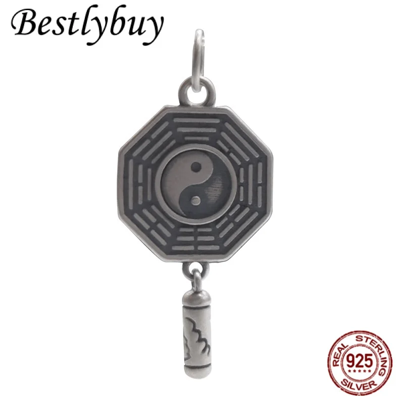 Real S925 Silver Personalized Feng Shui Tai Chi Bagua Pendant for Women, Retro Thai Silver Design, Necklace Accessories
Real S925 Silver Personalized Feng Shui Tai Chi Bagua Pendant for Women, Retro Thai Silver Design, Necklace Accessories