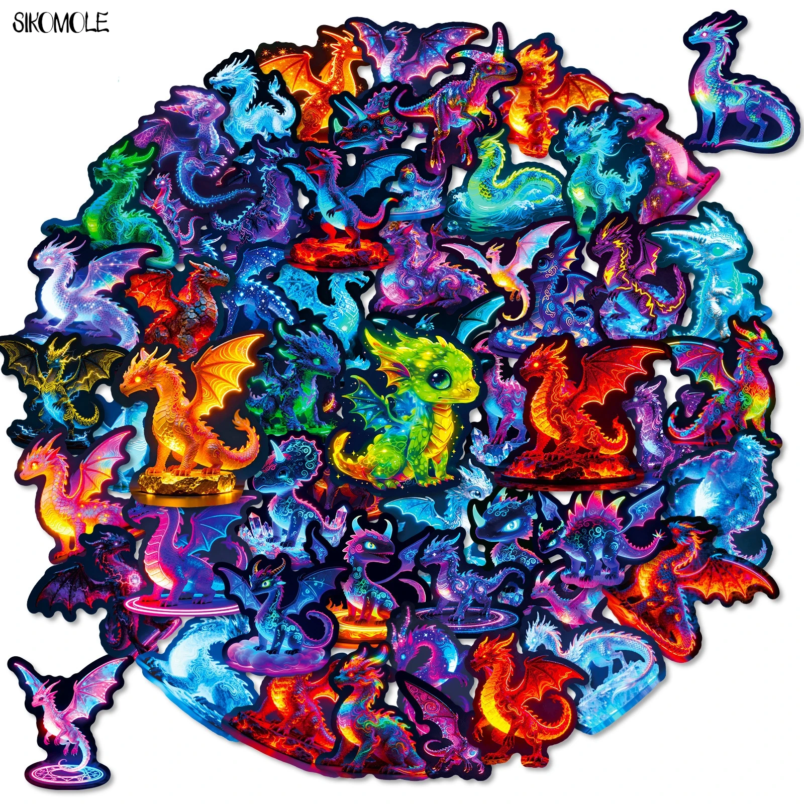 10/30/56PCS Cartoon Cool Neon Fire Dragon Wings Stickers Dinosaur DIY Kids Toys Guitar Luggage Suitcase Decal Graffiti Sticker
10/30/56PCS Cartoon Cool Neon Fire Dragon Wings Stickers Dinosaur DIY Kids Toys Guitar Luggage Suitcase Decal Graffiti Sticker
