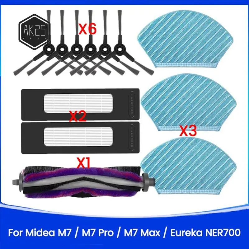 Набор аксессуаров для робота-пылесоса Midea M7 / M7 Pro/Eureka NER700: основная и боковые щетки, HEPA-фильтр, салфетка для влажной уборки (12 шт.)
Набор аксессуаров для робота-пылесоса Midea M7 / M7 Pro/Eureka NER700: основная и боковые щетки, HEPA-фильтр, салфетка для влажной уборки (12 шт.)