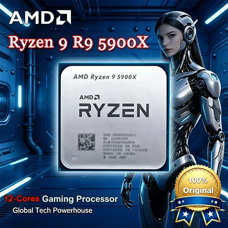 AMD R9 5900X Ryzen 9 5900X 3.7GHz--4.8GHz 12-Core 24-Thread CPU Processor 7NM L2=6MB L3=64M Socket AM4
AMD R9 5900X Ryzen 9 5900X 3.7GHz--4.8GHz 12-Core 24-Thread CPU Processor 7NM L2=6MB L3=64M Socket AM4