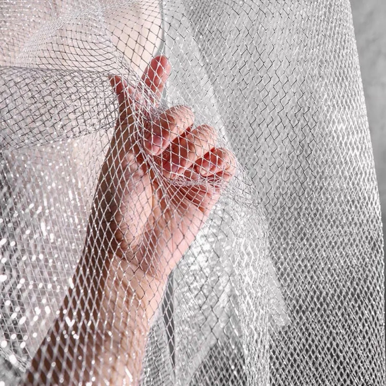Transparent Plaid Net Fabric Hard Tulle Mesh Fabric Golden Silver Apparel Mesh Cloth DIY Sewing
Transparent Plaid Net Fabric Hard Tulle Mesh Fabric Golden Silver Apparel Mesh Cloth DIY Sewing