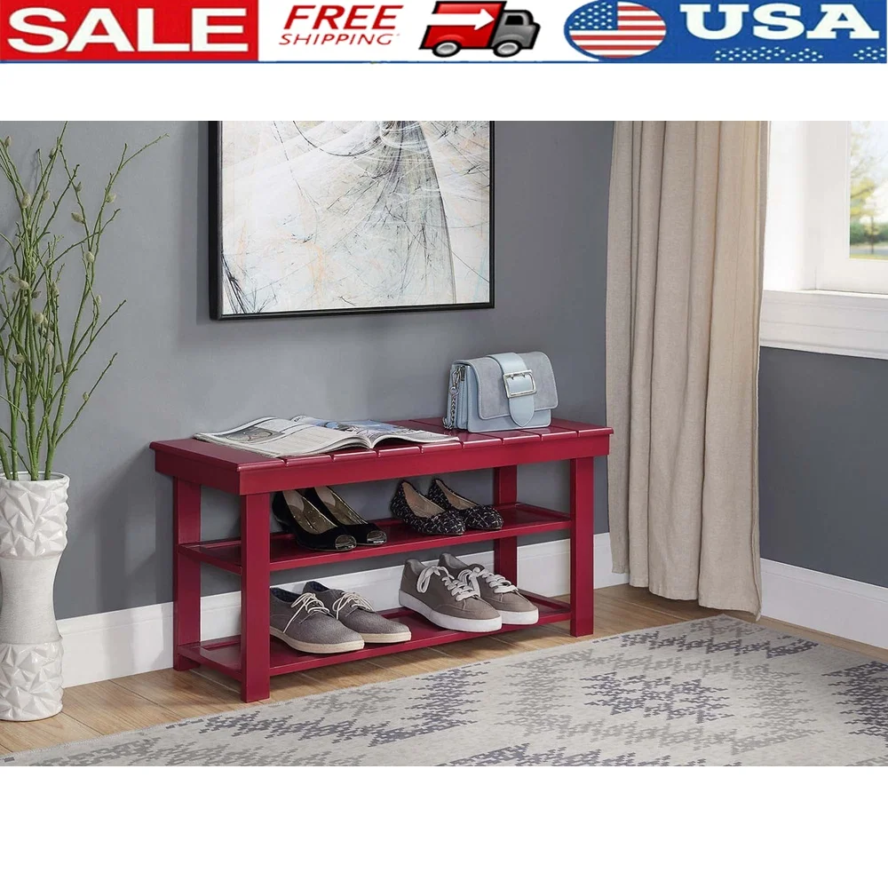 Contemporary Mudroom Bench with Two Shelves Shoes Indoor Entryway Furniture Easy Assembly MDF Solid Wood Design
Contemporary Mudroom Bench with Two Shelves Shoes Indoor Entryway Furniture Easy Assembly MDF Solid Wood Design