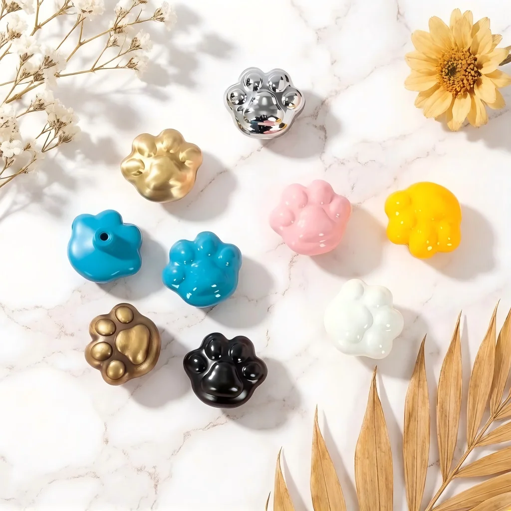 Colorful Cat Paw Cabinet Handles Creative Drawer Knobs Single Hole Cute Decor Wardrobe Pulls for Children Furniture Hardware
Colorful Cat Paw Cabinet Handles Creative Drawer Knobs Single Hole Cute Decor Wardrobe Pulls for Children Furniture Hardware