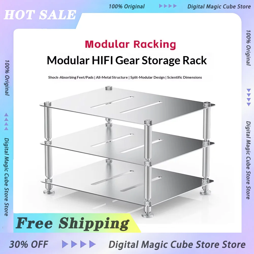 FiiO Modular Racking Desktop CD Decoder Equipment Shelf HiFi Amplifier Equipment Shelf Splitter-Type Rack Black And Silver Rack
FiiO Modular Racking Desktop CD Decoder Equipment Shelf HiFi Amplifier Equipment Shelf Splitter-Type Rack Black And Silver Rack